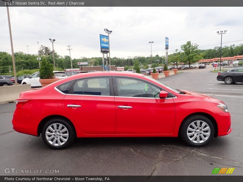 Red Alert / Charcoal 2017 Nissan Sentra SV