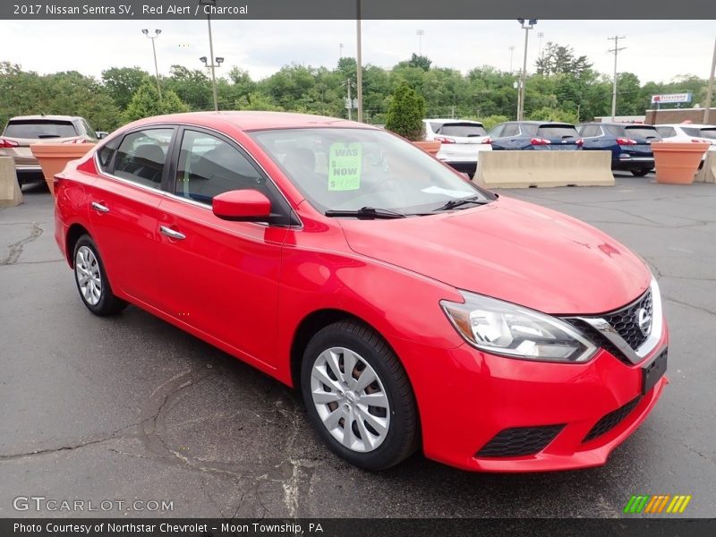Red Alert / Charcoal 2017 Nissan Sentra SV