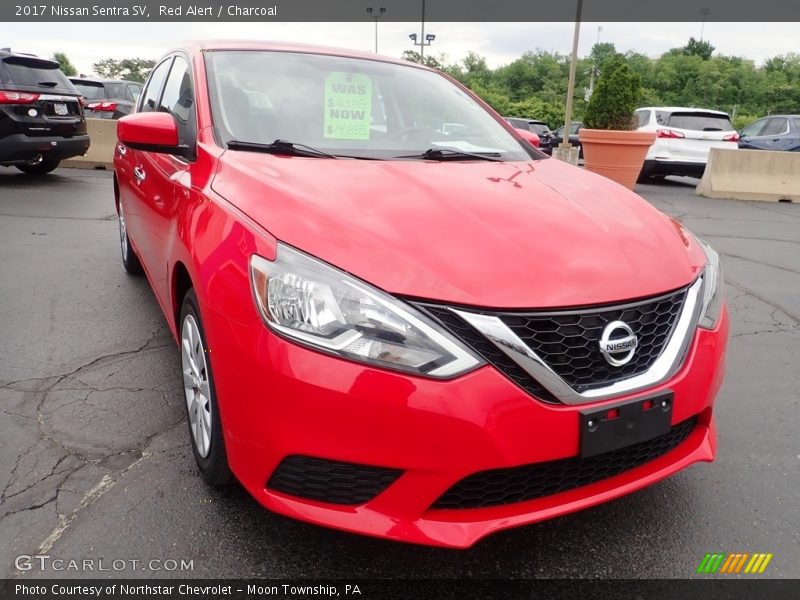 Red Alert / Charcoal 2017 Nissan Sentra SV