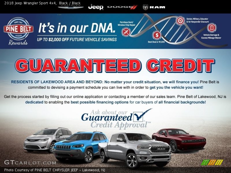 Black / Black 2018 Jeep Wrangler Sport 4x4