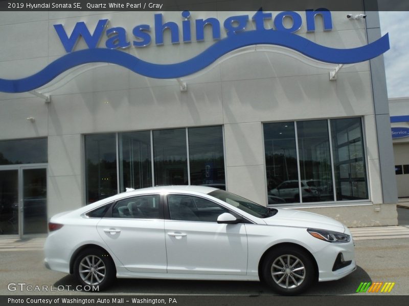 Quartz White Pearl / Gray 2019 Hyundai Sonata SE
