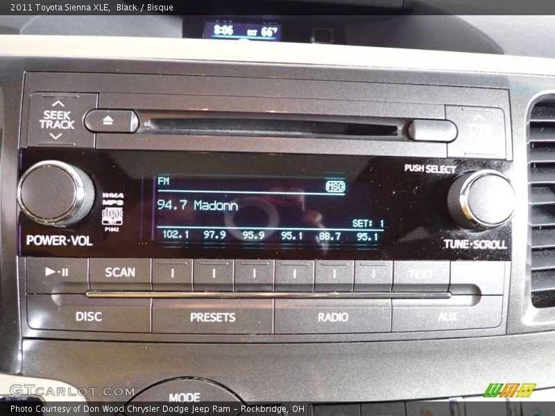 Black / Bisque 2011 Toyota Sienna XLE