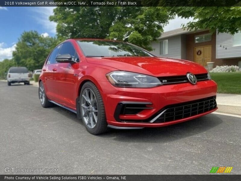 Tornado Red / Titan Black 2018 Volkswagen Golf R 4Motion w/DCC. NAV.
