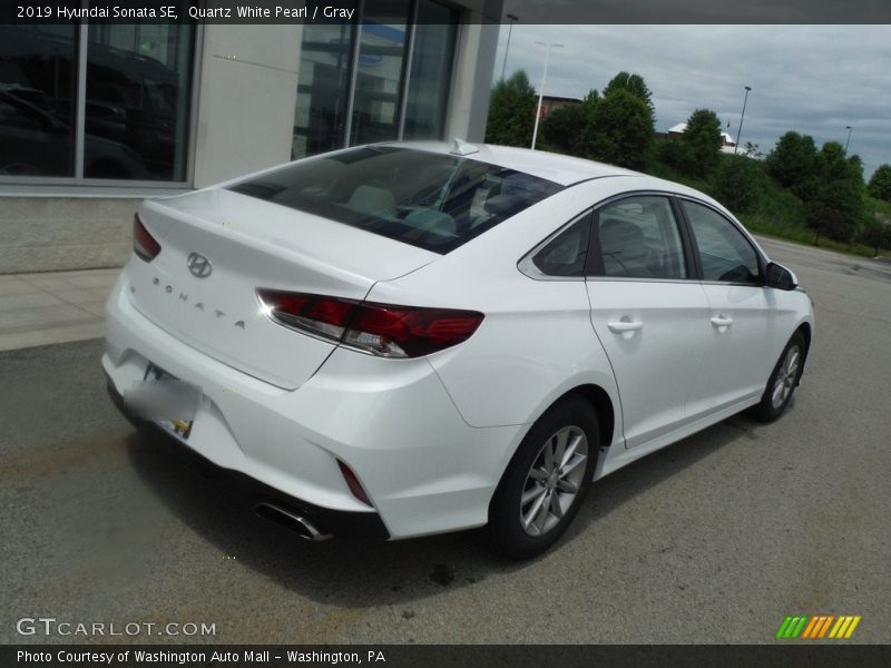 Quartz White Pearl / Gray 2019 Hyundai Sonata SE