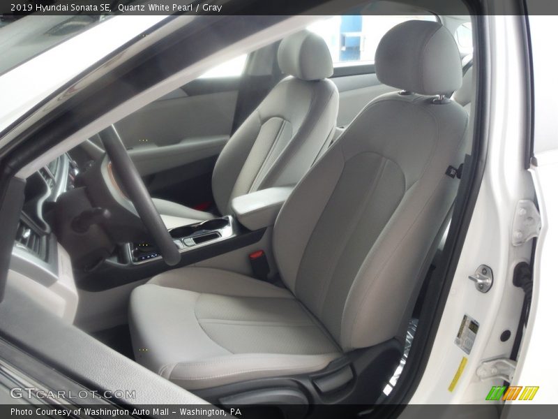 Quartz White Pearl / Gray 2019 Hyundai Sonata SE