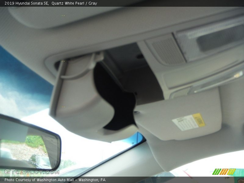 Quartz White Pearl / Gray 2019 Hyundai Sonata SE