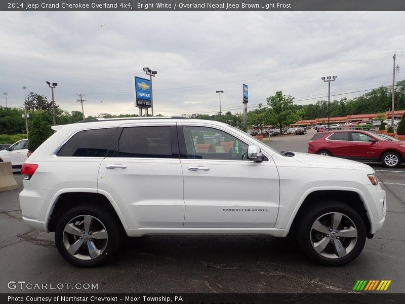 Bright White / Overland Nepal Jeep Brown Light Frost 2014 Jeep Grand Cherokee Overland 4x4