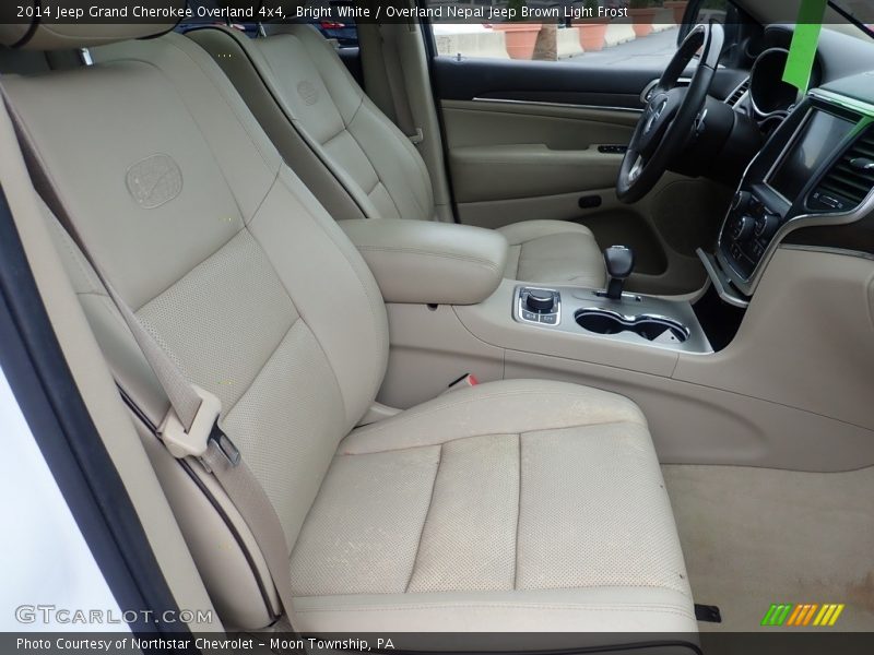 Bright White / Overland Nepal Jeep Brown Light Frost 2014 Jeep Grand Cherokee Overland 4x4