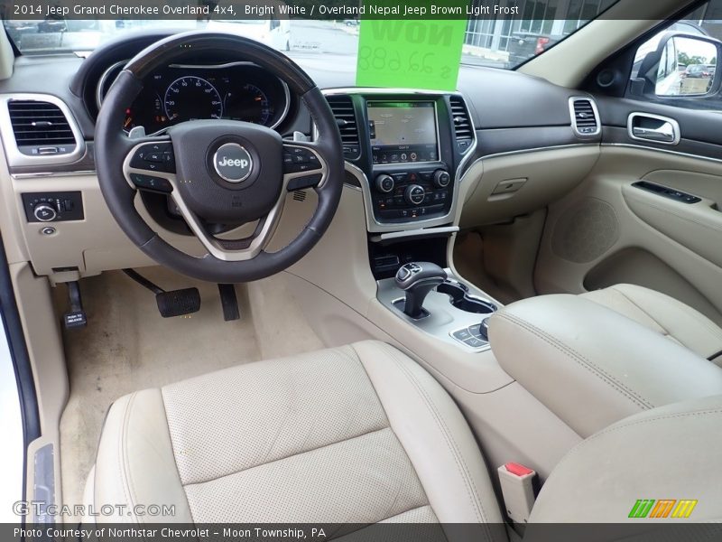 Bright White / Overland Nepal Jeep Brown Light Frost 2014 Jeep Grand Cherokee Overland 4x4