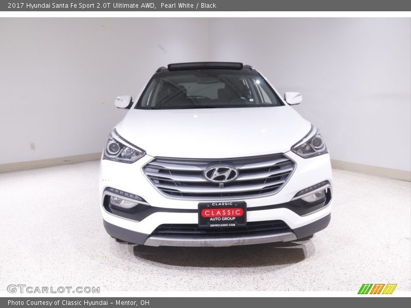 Pearl White / Black 2017 Hyundai Santa Fe Sport 2.0T Ulitimate AWD