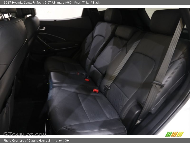 Pearl White / Black 2017 Hyundai Santa Fe Sport 2.0T Ulitimate AWD