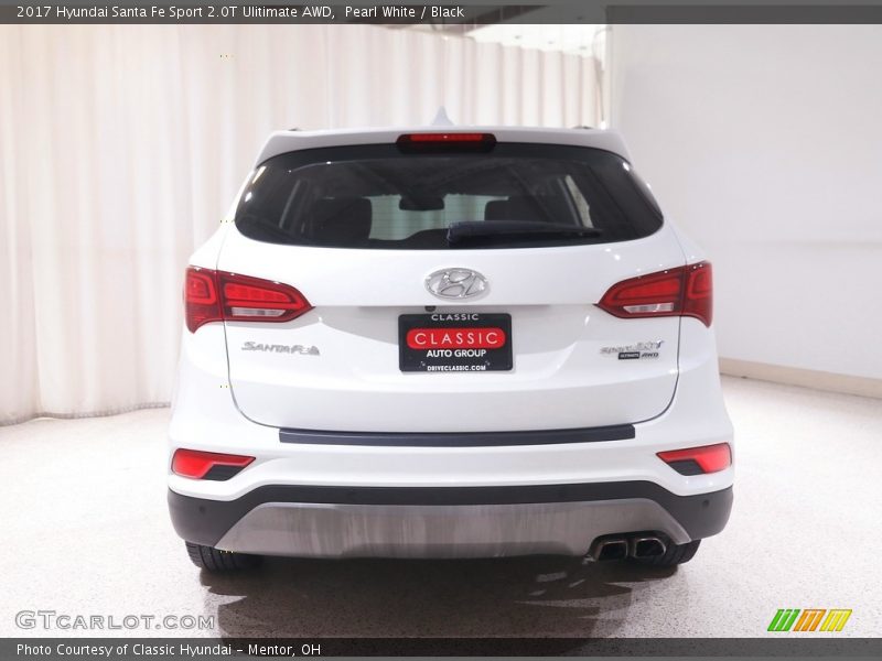 Pearl White / Black 2017 Hyundai Santa Fe Sport 2.0T Ulitimate AWD