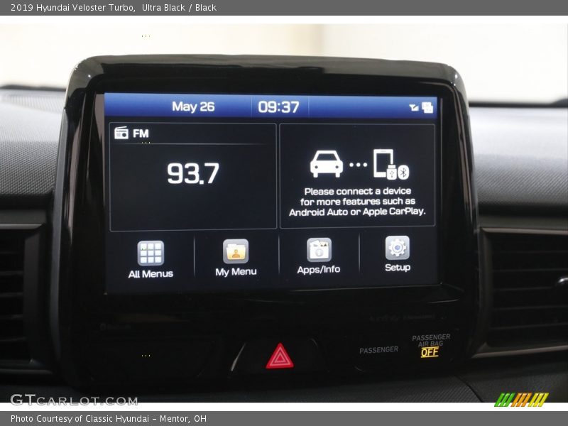 Ultra Black / Black 2019 Hyundai Veloster Turbo