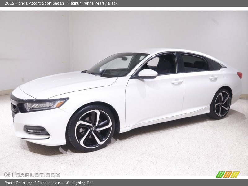Platinum White Pearl / Black 2019 Honda Accord Sport Sedan