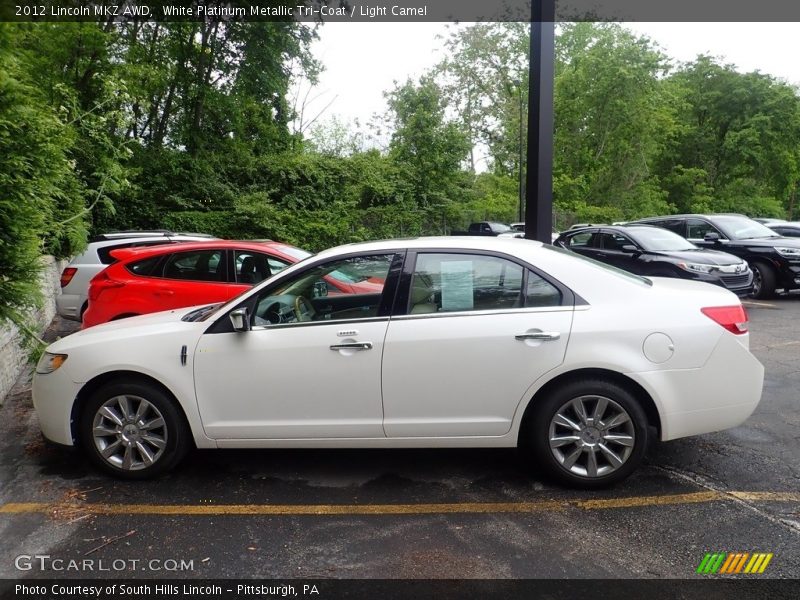 White Platinum Metallic Tri-Coat / Light Camel 2012 Lincoln MKZ AWD