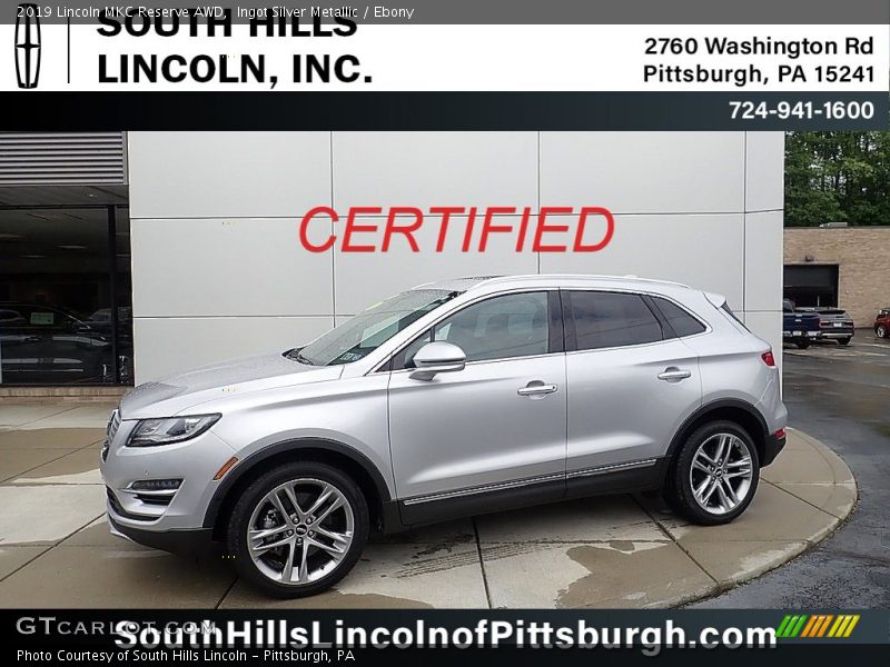 Ingot Silver Metallic / Ebony 2019 Lincoln MKC Reserve AWD