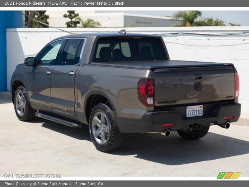 Pacific Pewter Metallic / Black 2021 Honda Ridgeline RTL-E AWD