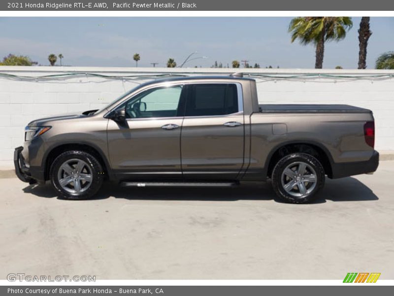 Pacific Pewter Metallic / Black 2021 Honda Ridgeline RTL-E AWD
