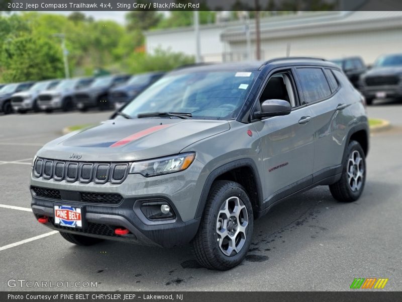 Sting Gray / Black/Ruby Red 2022 Jeep Compass Trailhawk 4x4