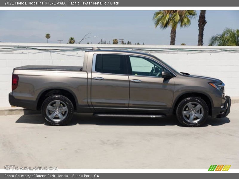 Pacific Pewter Metallic / Black 2021 Honda Ridgeline RTL-E AWD