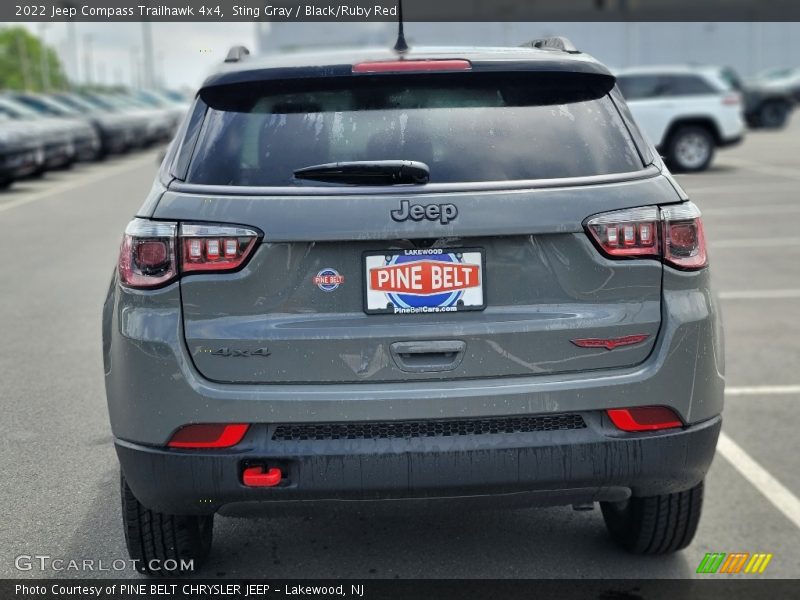 Sting Gray / Black/Ruby Red 2022 Jeep Compass Trailhawk 4x4