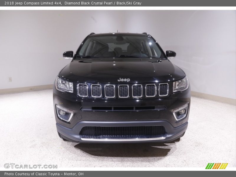Diamond Black Crystal Pearl / Black/Ski Gray 2018 Jeep Compass Limited 4x4