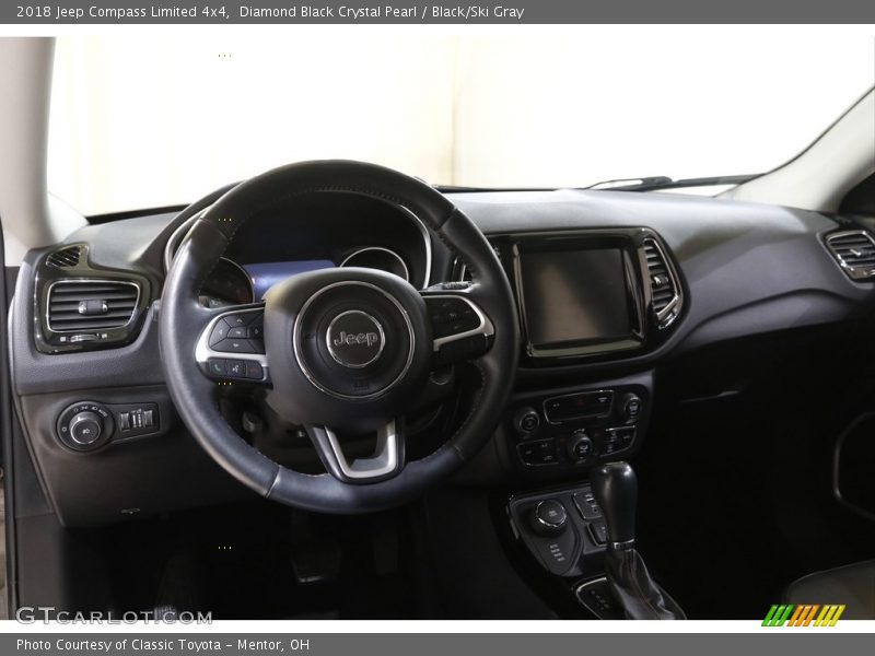 Diamond Black Crystal Pearl / Black/Ski Gray 2018 Jeep Compass Limited 4x4