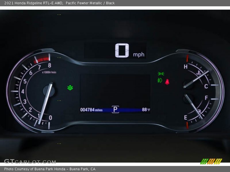 Pacific Pewter Metallic / Black 2021 Honda Ridgeline RTL-E AWD