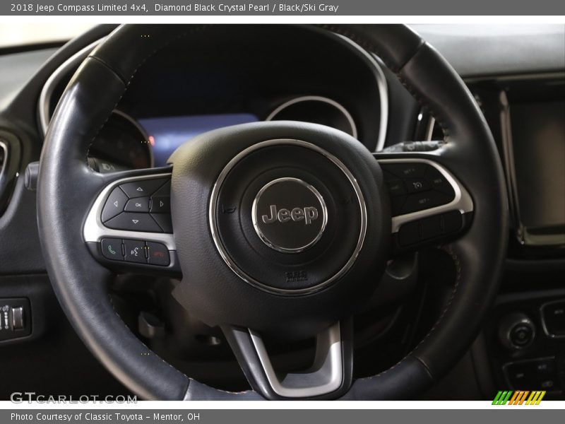 Diamond Black Crystal Pearl / Black/Ski Gray 2018 Jeep Compass Limited 4x4