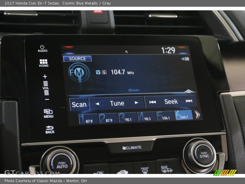 Audio System of 2017 Civic EX-T Sedan