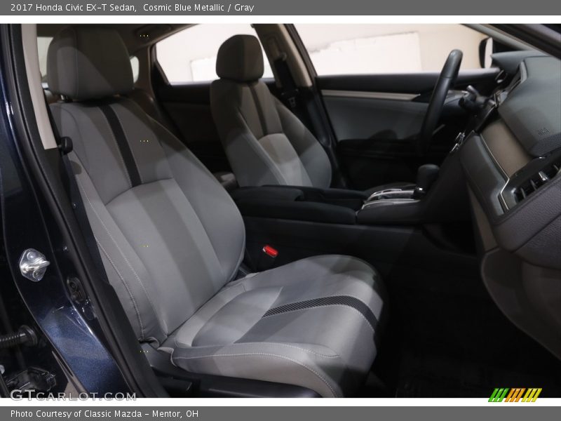 Cosmic Blue Metallic / Gray 2017 Honda Civic EX-T Sedan