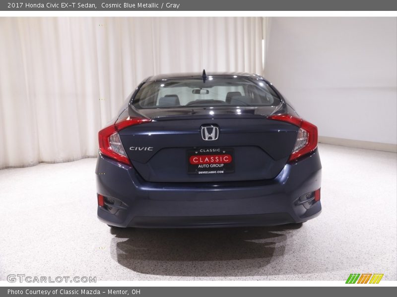 Cosmic Blue Metallic / Gray 2017 Honda Civic EX-T Sedan