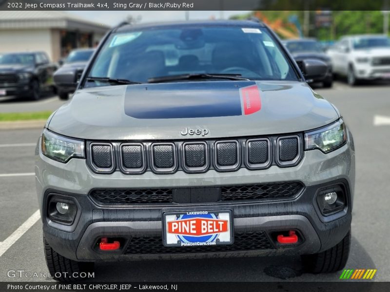 Sting Gray / Black/Ruby Red 2022 Jeep Compass Trailhawk 4x4