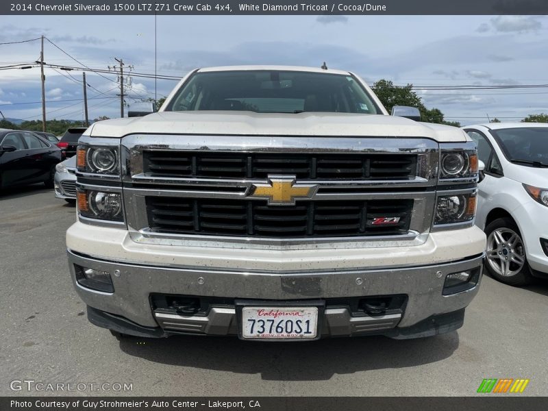 White Diamond Tricoat / Cocoa/Dune 2014 Chevrolet Silverado 1500 LTZ Z71 Crew Cab 4x4