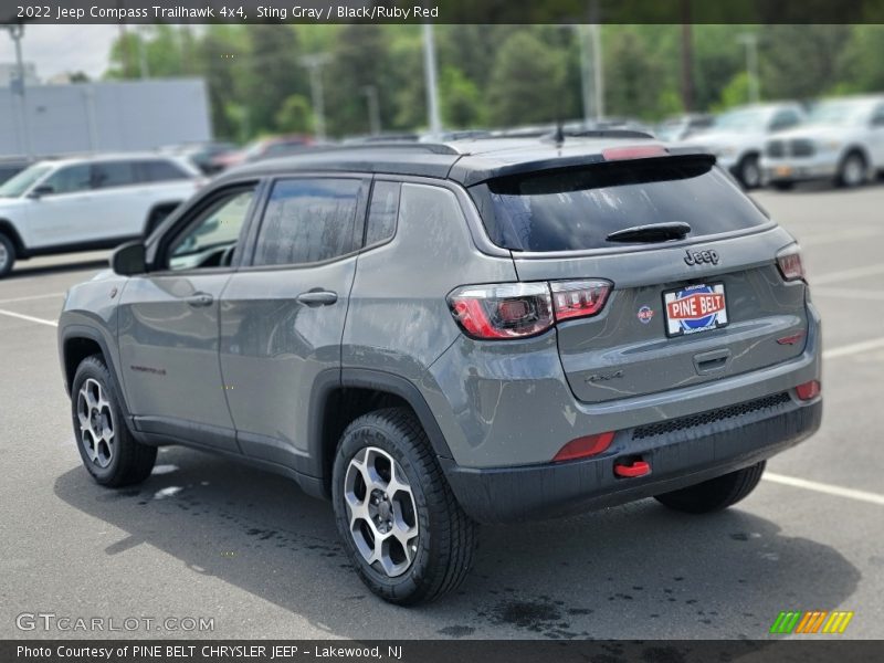 Sting Gray / Black/Ruby Red 2022 Jeep Compass Trailhawk 4x4