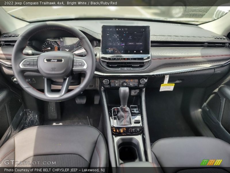 Bright White / Black/Ruby Red 2022 Jeep Compass Trailhawk 4x4