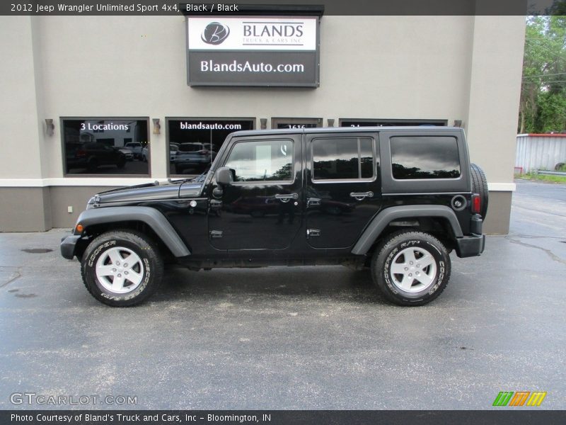 Black / Black 2012 Jeep Wrangler Unlimited Sport 4x4