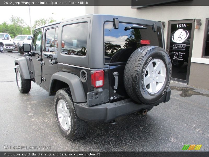 Black / Black 2012 Jeep Wrangler Unlimited Sport 4x4