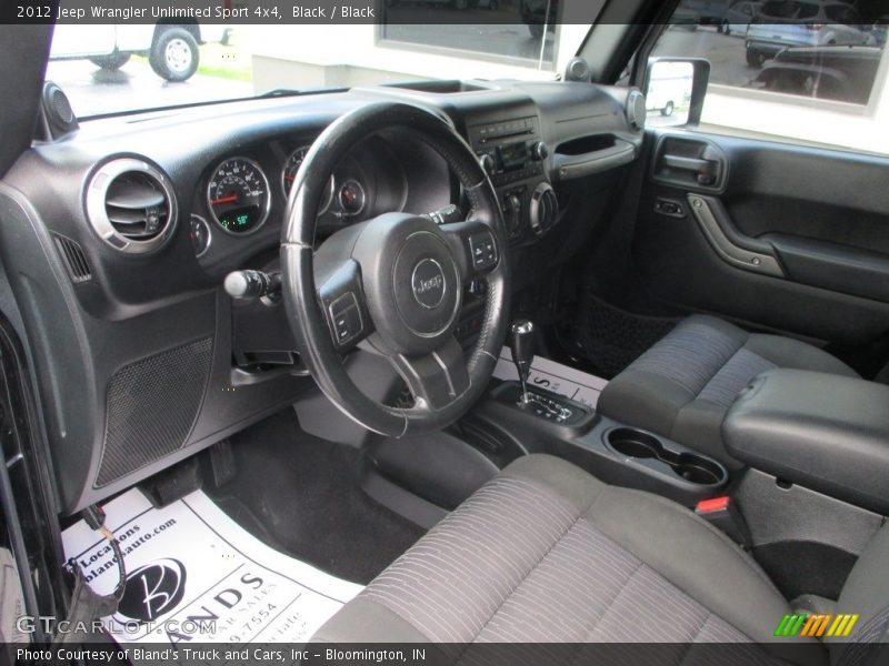 Black / Black 2012 Jeep Wrangler Unlimited Sport 4x4