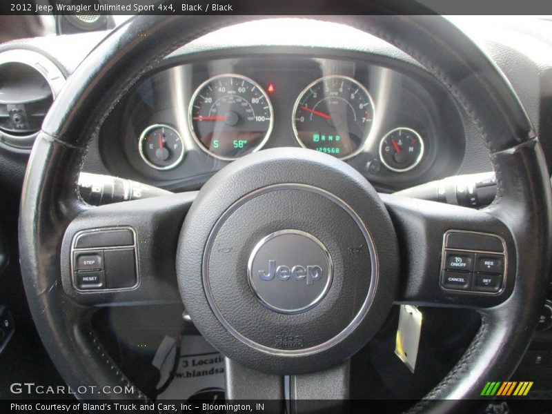 Black / Black 2012 Jeep Wrangler Unlimited Sport 4x4