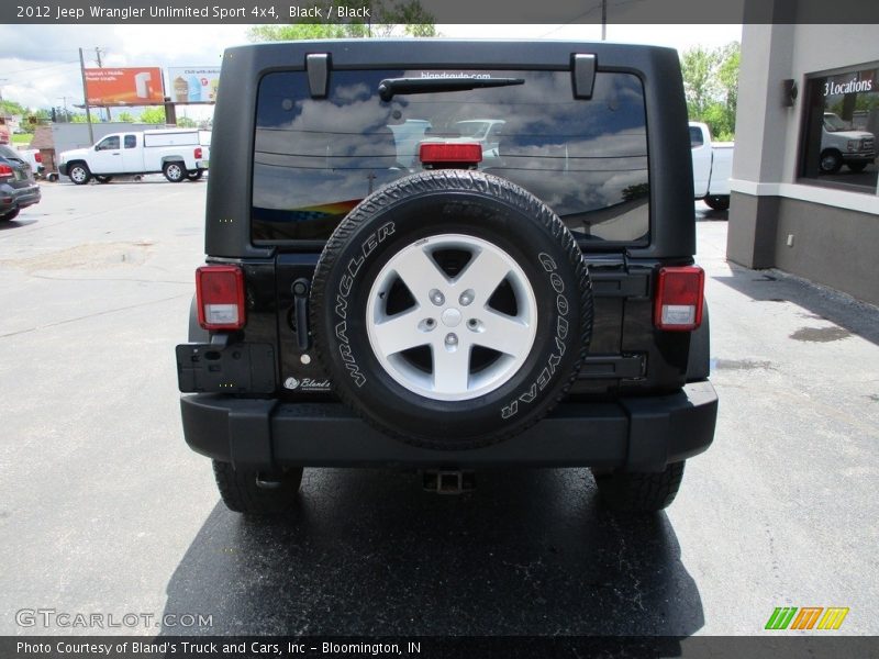 Black / Black 2012 Jeep Wrangler Unlimited Sport 4x4