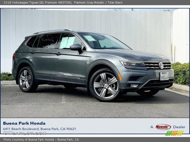 Platinum Gray Metallic / Titan Black 2018 Volkswagen Tiguan SEL Premium 4MOTION