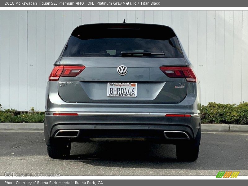Platinum Gray Metallic / Titan Black 2018 Volkswagen Tiguan SEL Premium 4MOTION