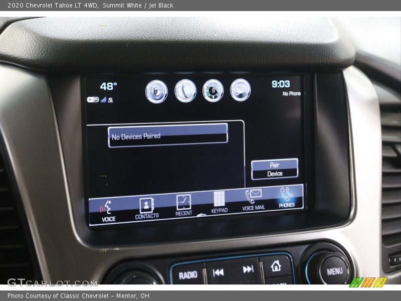 Summit White / Jet Black 2020 Chevrolet Tahoe LT 4WD