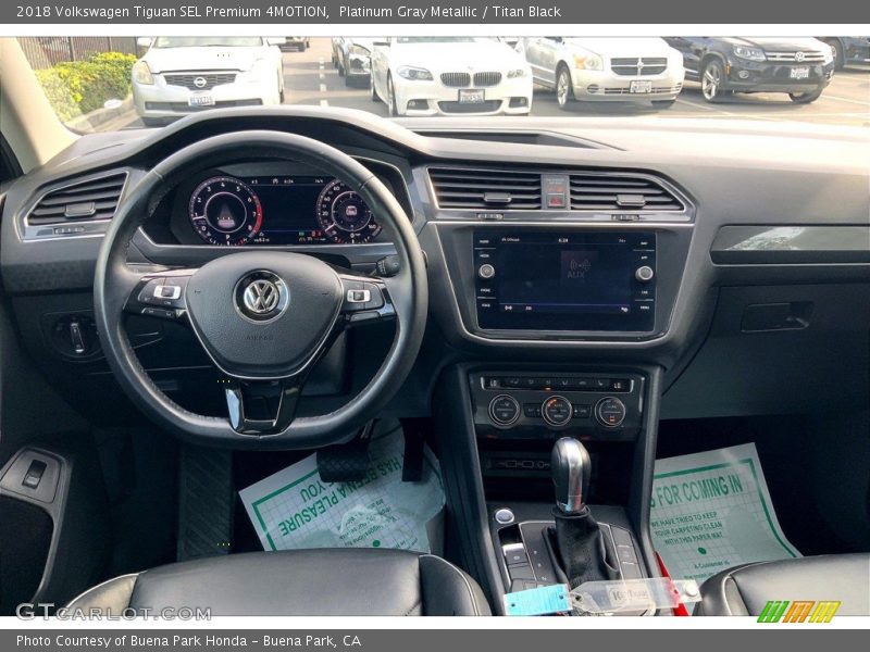 Platinum Gray Metallic / Titan Black 2018 Volkswagen Tiguan SEL Premium 4MOTION