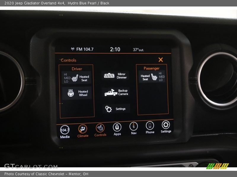 Hydro Blue Pearl / Black 2020 Jeep Gladiator Overland 4x4