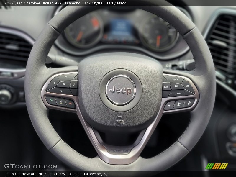 Diamond Black Crystal Pearl / Black 2022 Jeep Cherokee Limited 4x4
