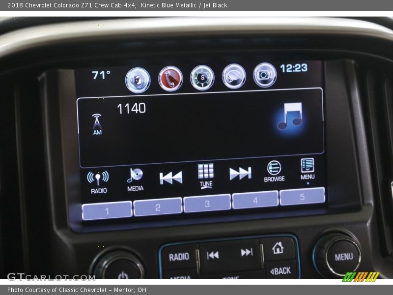 Kinetic Blue Metallic / Jet Black 2018 Chevrolet Colorado Z71 Crew Cab 4x4