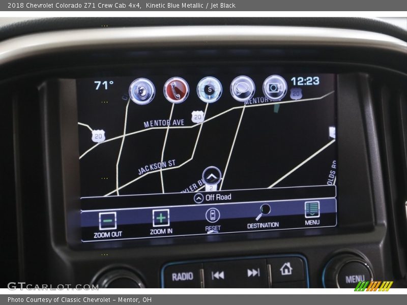 Kinetic Blue Metallic / Jet Black 2018 Chevrolet Colorado Z71 Crew Cab 4x4