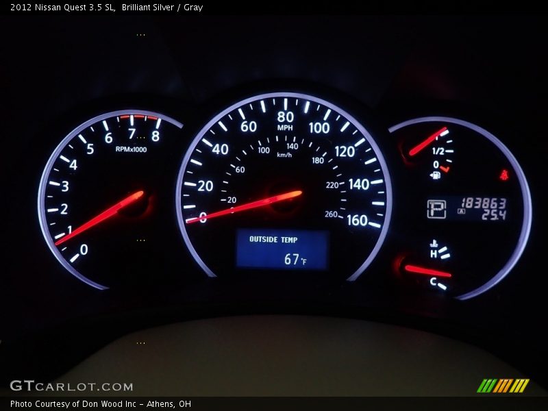 Brilliant Silver / Gray 2012 Nissan Quest 3.5 SL